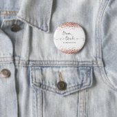 チームブライド名スクリプトバラ金ゴールド縁どグリッター 缶バッジ (インサイチュ)