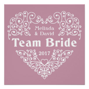 チームブライド名前をカスタムする結婚と年のポスター ポスター