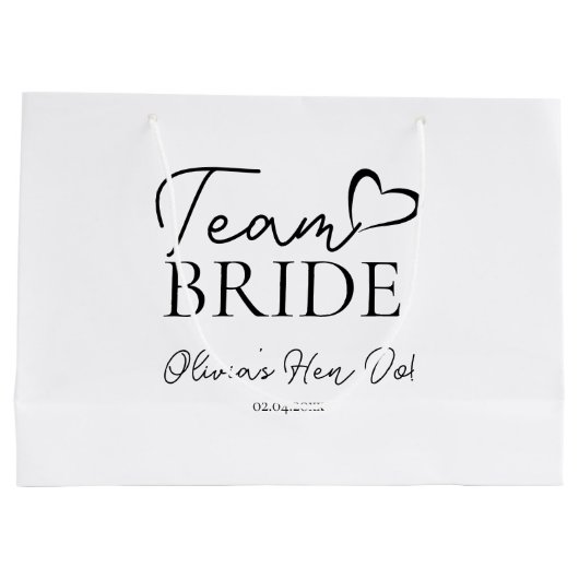 チームブライド抱き枕 – パーフェクトバチェロレッテ ラージペーパーバッグ (裏面)