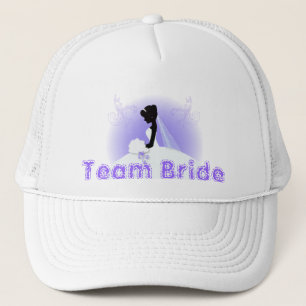 チームブライド結婚ズガウン花嫁ブライダルシルエット キャップ