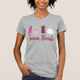 チームブライド結婚ズブライダルパーティドレスティー Tシャツ
