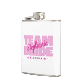 チームブライド花嫁結婚メイドブライダルパーティピンク フラスク (左)
