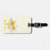 チームブライド |トロピカルフラワー&イエロートレリス ラゲッジタグ (正面横)