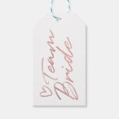 チームブライド – バラ金ゴールドフォイルフェイクギフトラベル ギフトタグ (正面)