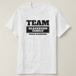 チームブラックパーソナライズされたファミリーまたはグループTシャツ Tシャツ