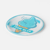 チームブルーアイスクリーム性別の表示 ペーパープレート (アングル)