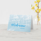 チームブルーグリッター葉書へようこそ カード (黄色い花)