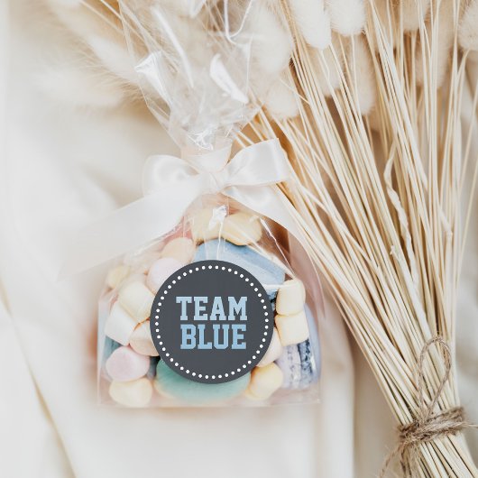 チームブルーシャルボードベビー性別の表示 ラウンドシール