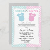 チームブルーチームピンクジェンダーリビールパーティの招待状 招待状 (正面/裏面)