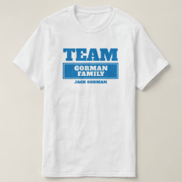 チームブルーパーソナライズされたファミリーまたはグループTシャツ Tシャツ