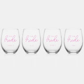 チームブ結婚ライドバチェロレッテ ステムなしワイングラス (正面)