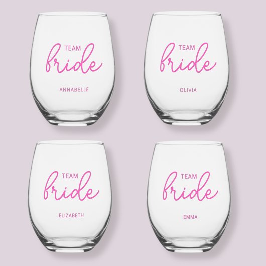 チームブ結婚ライドバチェロレッテ ステムなしワイングラス