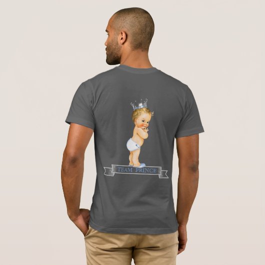 チームプリンスジェンダーが赤ちゃんのシャワーを明らかにする Tシャツ (裏面フル)