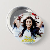 チームプレイヤーカスタムのフォトボタン 缶バッジ (正面&裏面)