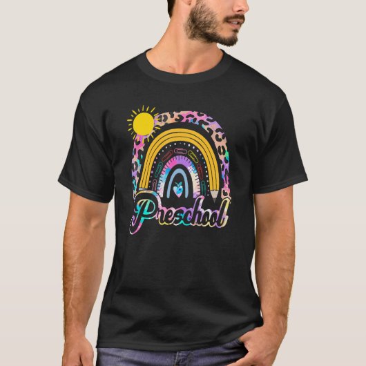 チームプレスクール分隊新学期レインボーキッズT Tシャツ (正面)