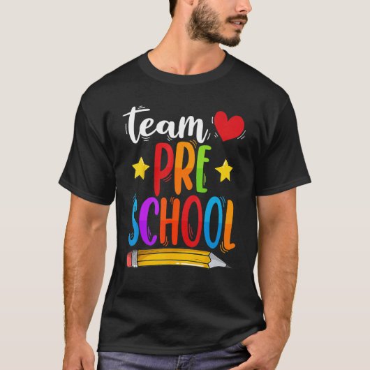 チームプレスクール初日新学期先生K Tシャツ (正面)