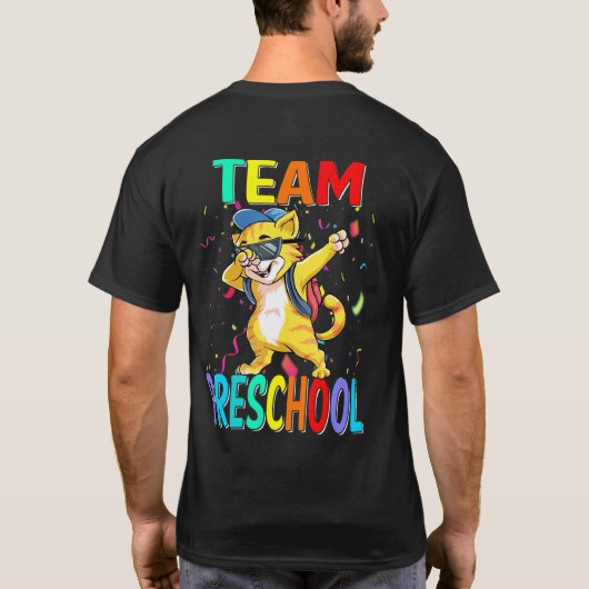 チームプレスクール猫新学期 Tシャツ (裏面)
