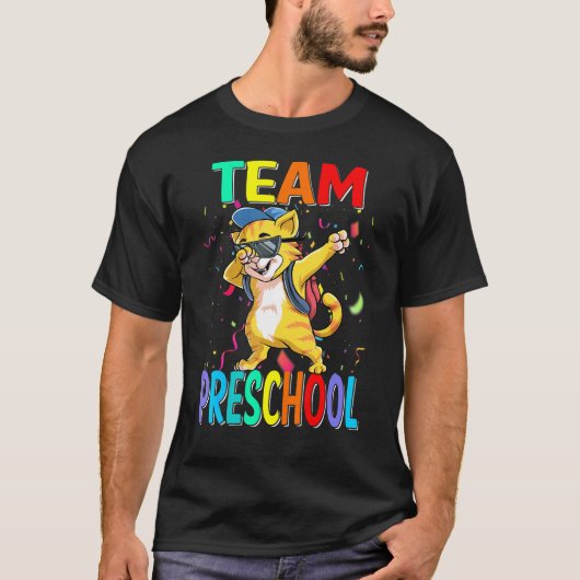 チームプレスクール猫新学期 Tシャツ (正面)