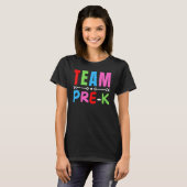 チームプレK分隊プレK先生学生チームバックT Tシャツ (正面フル)
