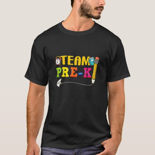 チームプレK新学期プレ幼稚園先生 Tシャツ (正面)