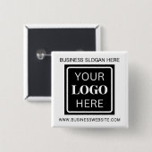 チームプロモーションタグラインWebサイトのビジネスロゴ 缶バッジ (正面&裏面)