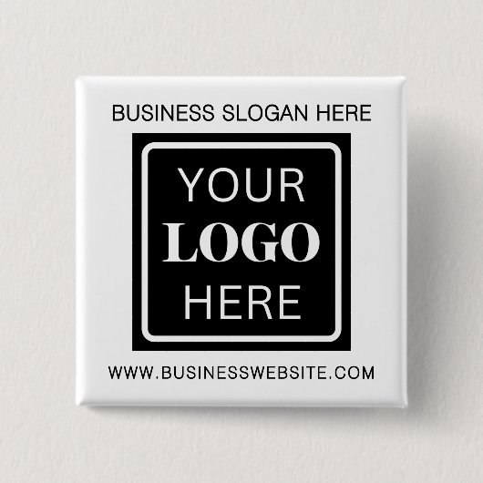 チームプロモーションタグラインWebサイトのビジネスロゴ 缶バッジ (正面)