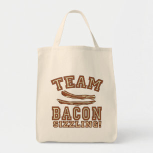 チームベーコンはTシャツ、マグ、ギフトをじゅーじゅーいうほど焼いてい トートバッグ