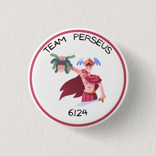 チームペルセウスボタン 缶バッジ (正面)