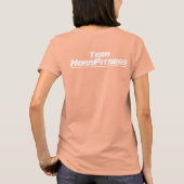 チームホーンフィットネス女性フリーストラックジャケット Tシャツ (裏面)