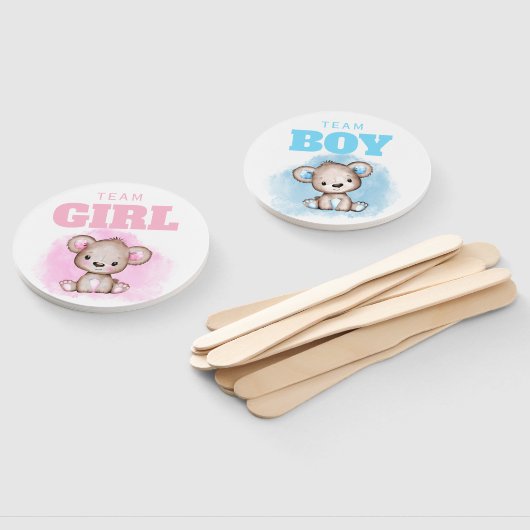 チームボーイまたはチームガールジェンダー投票ファンを明らかにする ハンドファン (組立なし)