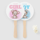 チームボーイまたはチームガールジェンダー投票ファンを明らかにする ハンドファン (正面&裏面)