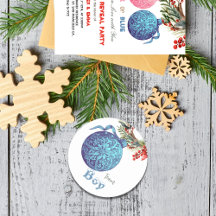 チームボーイウィンタージェンダーパーティーステッカー