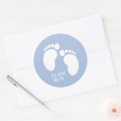 チームボーイジェンダーパーティーゲームの装飾 ラウンドシール (封筒)