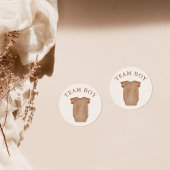 チームボーイジェンダーパーティー投票ステッカー ラウンドシール