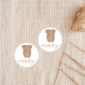 チームボーイジェンダーパーティー投票ステッカー ラウンドシール