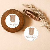 チームボーイジェンダーパーティー投票ステッカー ラウンドシール