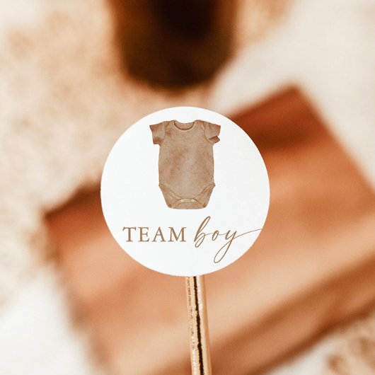 チームボーイジェンダーパーティー投票ステッカー ラウンドシール