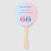 チームボーイチームまたはチームガールフクロウ性別がシャワーを明らかにする ハンドファン (裏面)