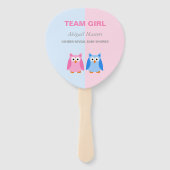 チームボーイチームまたはチームガールフクロウ性別がシャワーを明らかにする ハンドファン (正面)