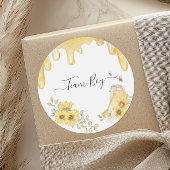 チームボーイビーひまわり花ジェンダーパーティー投票を表示 ラウンドシール