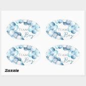 チームボーイブルーアークウォーターカラージェンダーの表示 楕円形シール (シート)