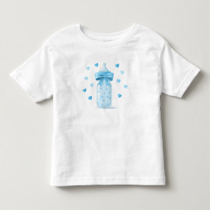 チームボーイミルクボトル-おもしろいとよくはしゃぐベビーデザイン トドラーTシャツ