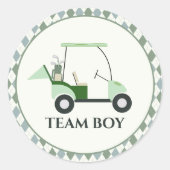 チームボーイモダンゴルフベビー性表彰Par-Tee ラウンドシール (正面)