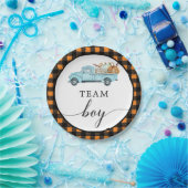 チームボーイヴィンテージパンプキントラック紙プレート ペーパープレート (パーティー)