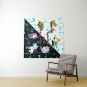 チームボーイ対チームガール 重機対ユニコーン タペストリー (インサイチュ(横))