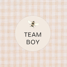 チームボーイ性別発表パーティ投票Bee ラウンドシール
