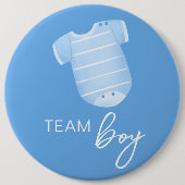 チームボーイ衣服何がベビーGuess Blue White 缶バッジ (正面)