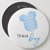 チームボーイ衣服何がベビーGuess Blue White 缶バッジ (正面&裏面)