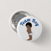 「チームボーイ」かわいいベビー性別が明らかになる 缶バッジ (正面&裏面)