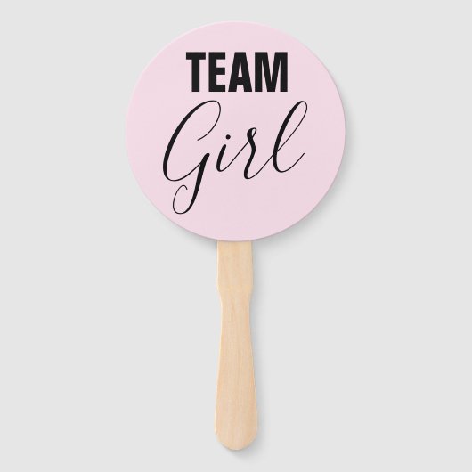 チームボーイ&チームガールジェンダーパーティーサインファンを明らかにする ハンドファン (裏面)